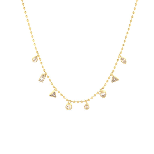 Gold Shapes Charm Necklace