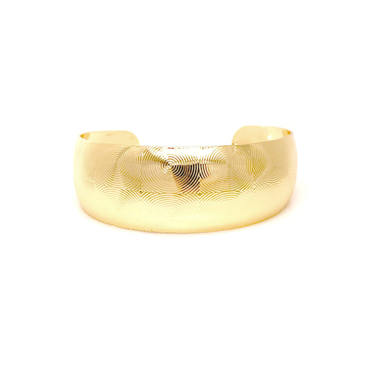 14k Gold Filled Patterned Cuff Bangle
