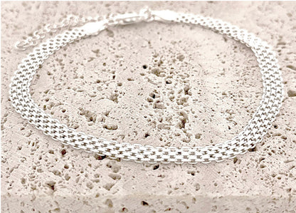 Sterling Silver Bismark Anklet