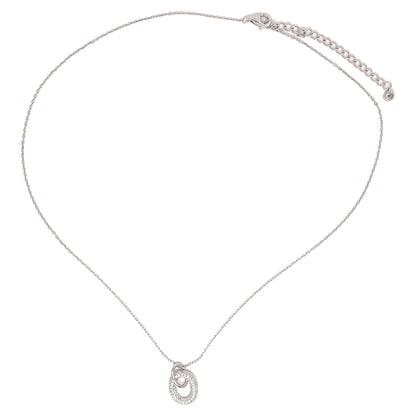 Sterling Silver Oval Pendant Necklace