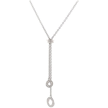 Sterling Silver Lariat Circle Necklace