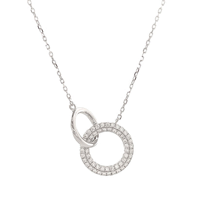 Sterling Silver Interlocking Circle Necklace