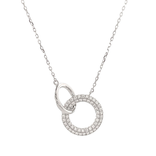Sterling Silver Interlocking Circle Necklace