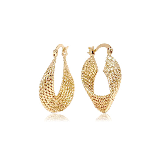 14k Gold Filled Chunky Twisted Hoops