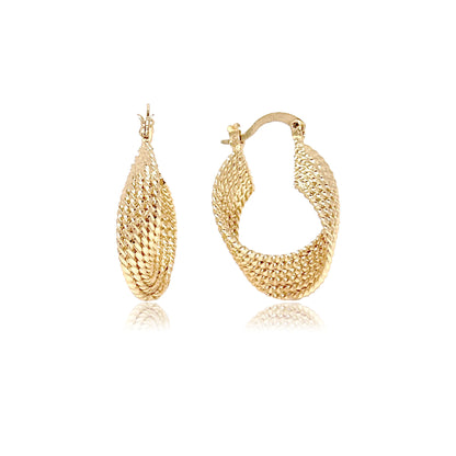 14k Gold Filled Chunky Twisted Hoops