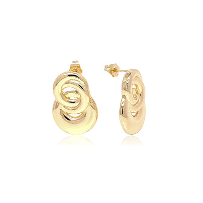 14k Gold Filled Circle Drop Earrings