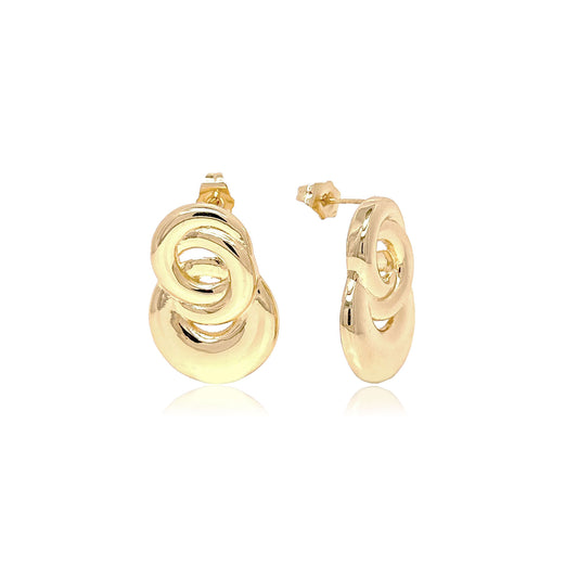 14k Gold Filled Circle Drop Earrings