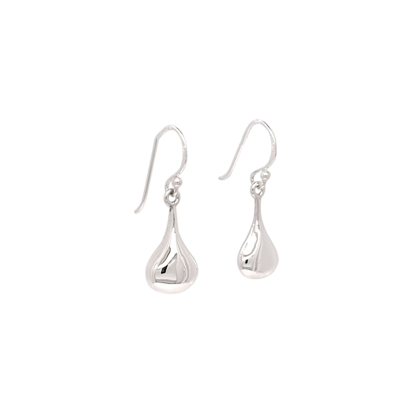 Sterling Silver Small Chunky Teardrop Earrings