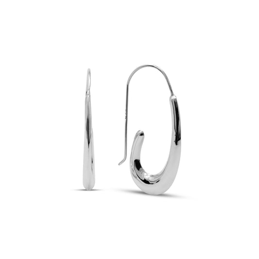 Sterling Silver Curved Earrings