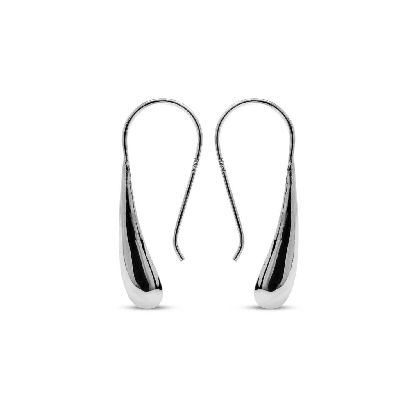Sterling Silver Small Teardrop Hook Earrings