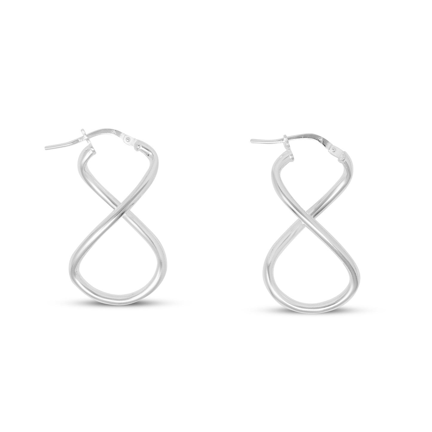 Sterling Silver Twist Infinity Hoops