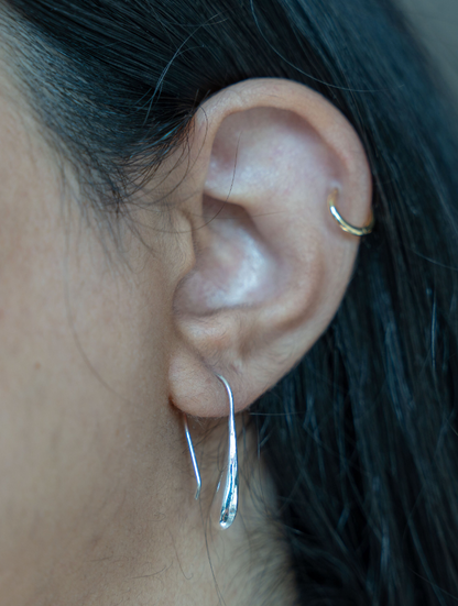 Sterling Silver Small Teardrop Hook Earrings