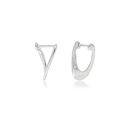Sterling Silver Curved Huggies