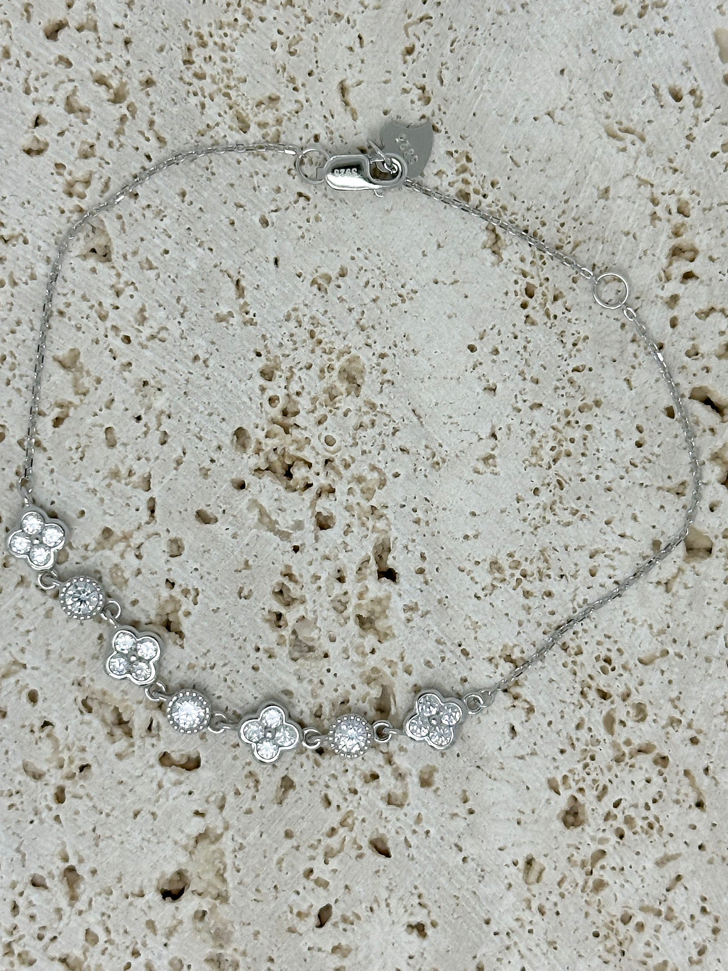 Sterling Silver Clover Bracelet