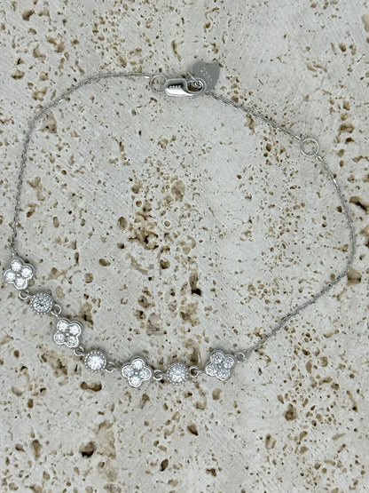 Sterling Silver Clover Bracelet