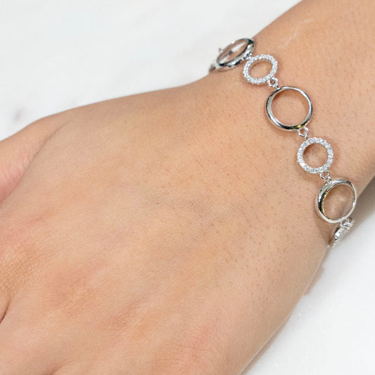 Sterling Silver Circles Bracelet