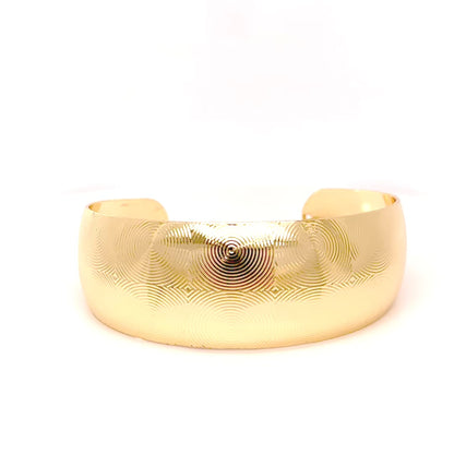 14k Gold Filled Patterned Cuff Bangle