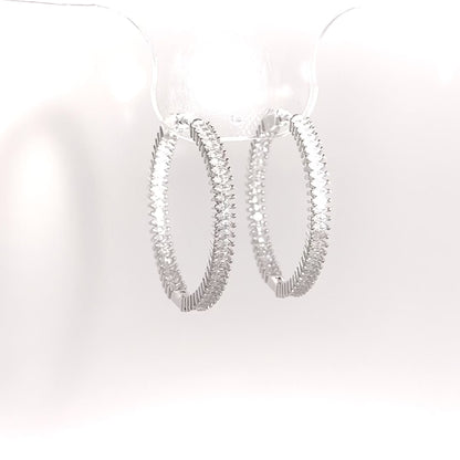 Sterling Silver Marquise Hoops