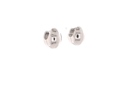 Sterling Silver Small Chunky Ball Huggies