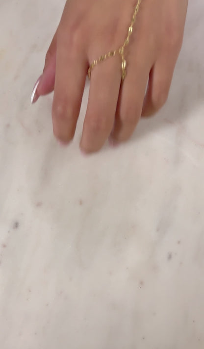 Gold Hand Chain Shimmery Bracelet