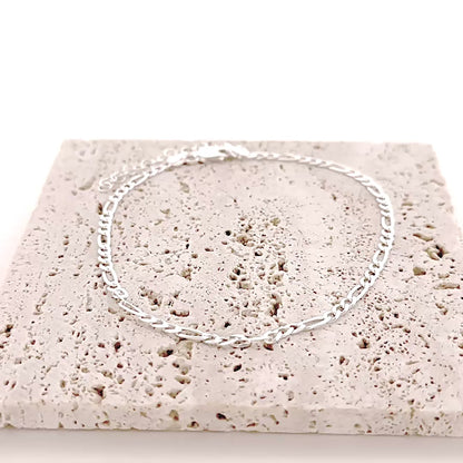 Sterling Silver Figaro Anklet
