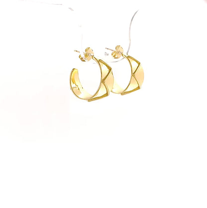 14k Gold Filled Geometric Thick Hoops