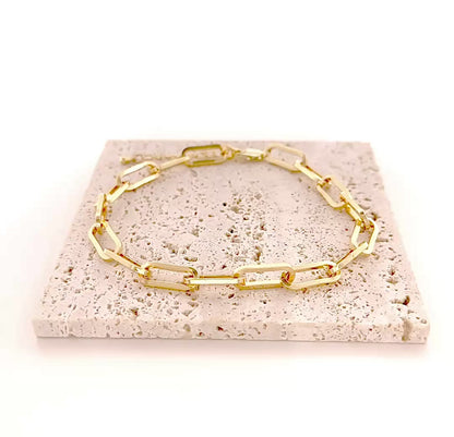 Gold Chunky Paperclip Anklet