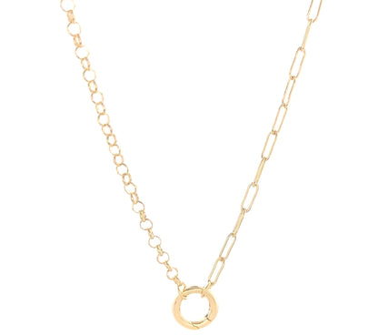 Gold Paperclip Rolo Necklace