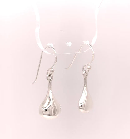 Sterling Silver Small Chunky Teardrop Earrings