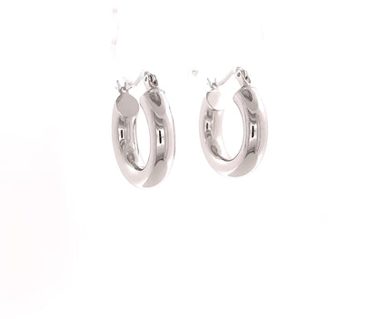 Sterling Silver Small Chucky Hoops