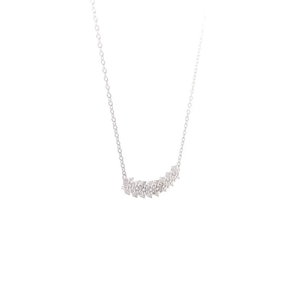 Sterling Silver Floral Cluster Necklace