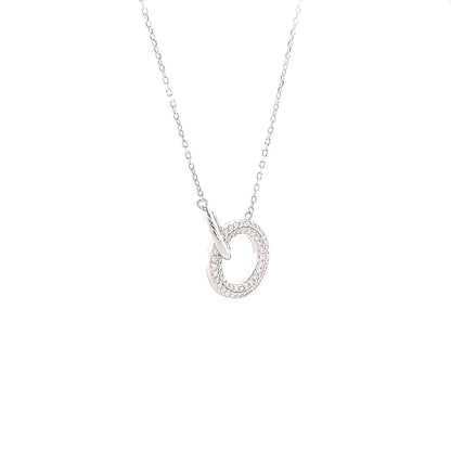 Sterling Silver Interlocking Circle Necklace