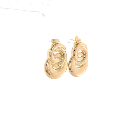 14k Gold Filled Circle Drop Earrings