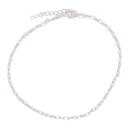 Sterling Silver Rolo Anklet